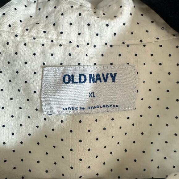Old Navy XL Women's Top Polka Dot Short Sleeve Buttoned Casual Work Soft Comfort - Picture 8 of 10